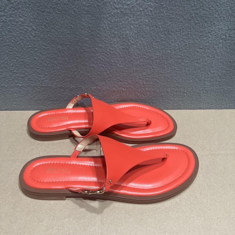 Michael Kors Daniella Thong Sandals Red Size 9M Mint Condition - Picture 4 of 11